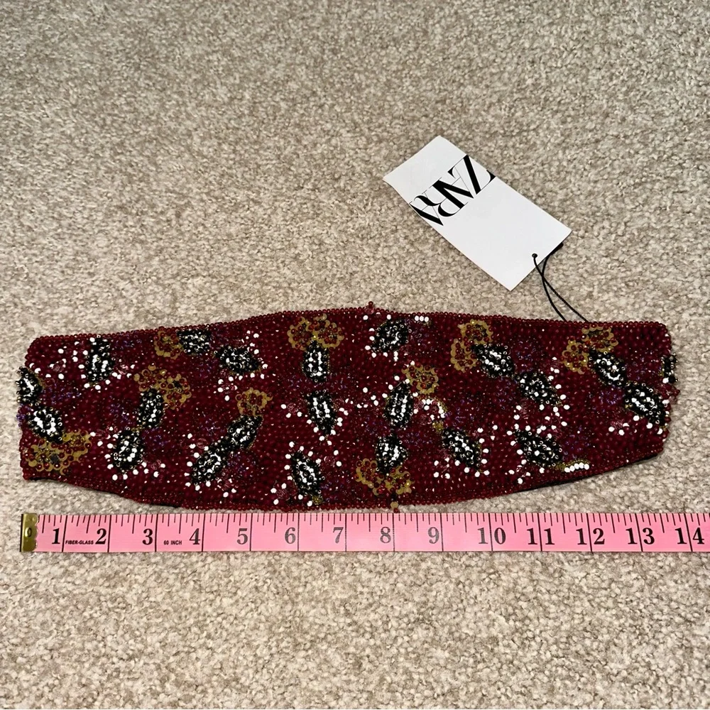 ZARA Beaded Sash Belt